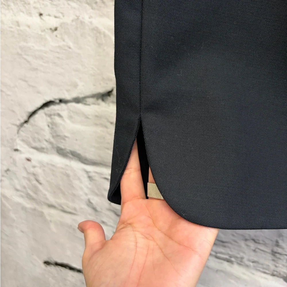 Kate Spade Classic Little Black Pencil Skirt‎ Rounded Slits Minimalist Capsule - Picture 3 of 6